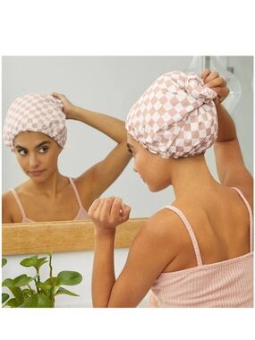 Anthropologie KITSCH Satin Lined Luxury Shower Cap